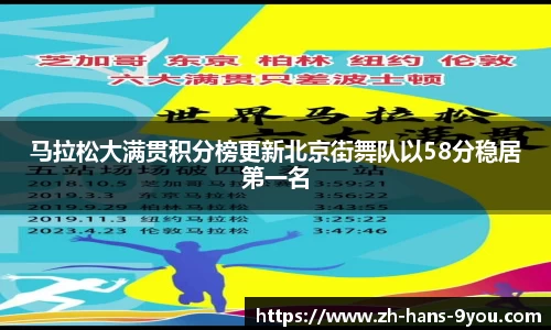 马拉松大满贯积分榜更新北京街舞队以58分稳居第一名